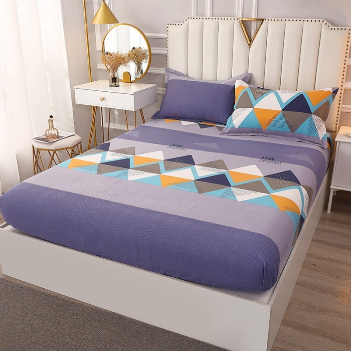 91家纺网 家纺一手货源 找家纺 晶缦家纺 2023新款典雅系全棉活性磨毛多规格单品床笠 创意空间灰