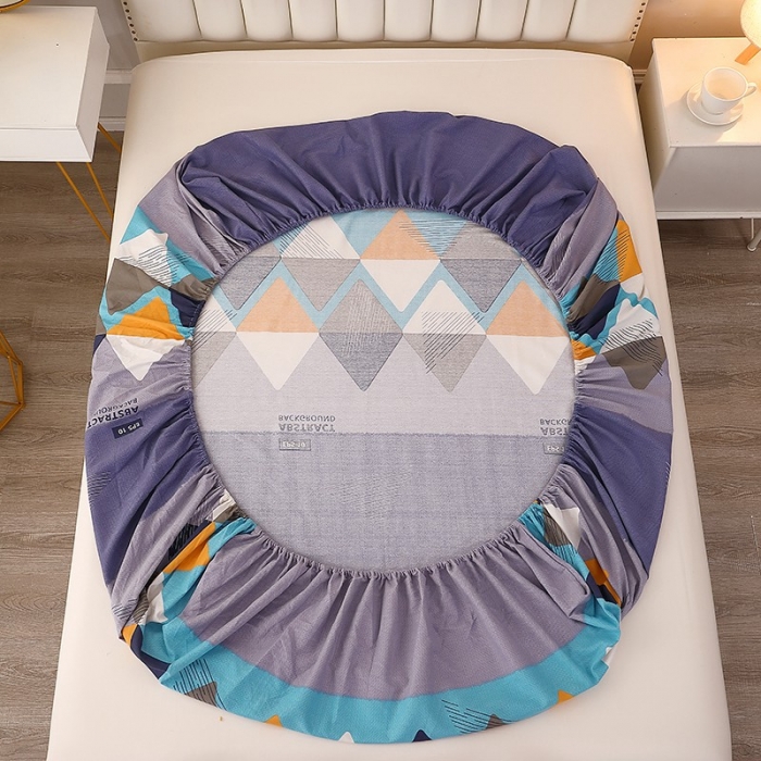 91家纺网 家纺一手货源 找家纺 晶缦家纺 2023新款典雅系全棉活性磨毛多规格单品床笠 创意空间灰