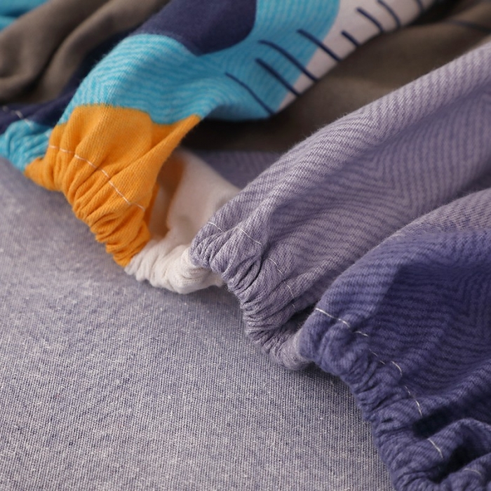 91家纺网 家纺一手货源 找家纺 晶缦家纺 2023新款典雅系全棉活性磨毛多规格单品床笠 创意空间灰