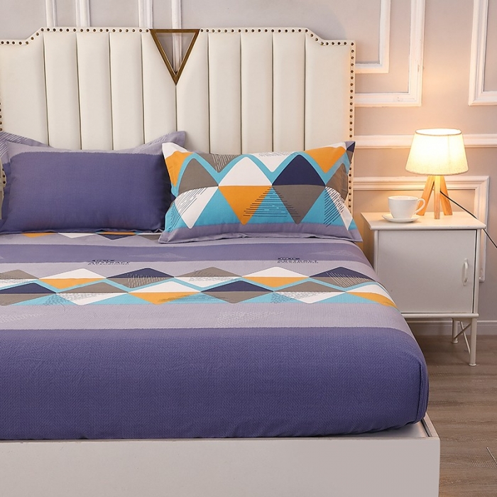 91家纺网 家纺一手货源 找家纺 晶缦家纺 2023新款典雅系全棉活性磨毛多规格单品床笠 创意空间灰