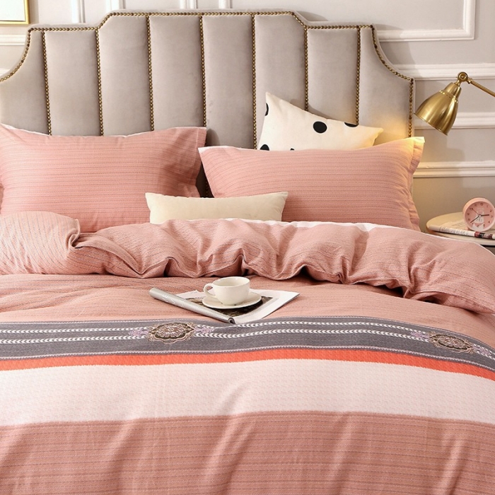 91家纺网 家纺一手货源 找家纺 晶缦 2023新款典雅系全棉活性磨毛多规格单品四件套-被套 雅颂