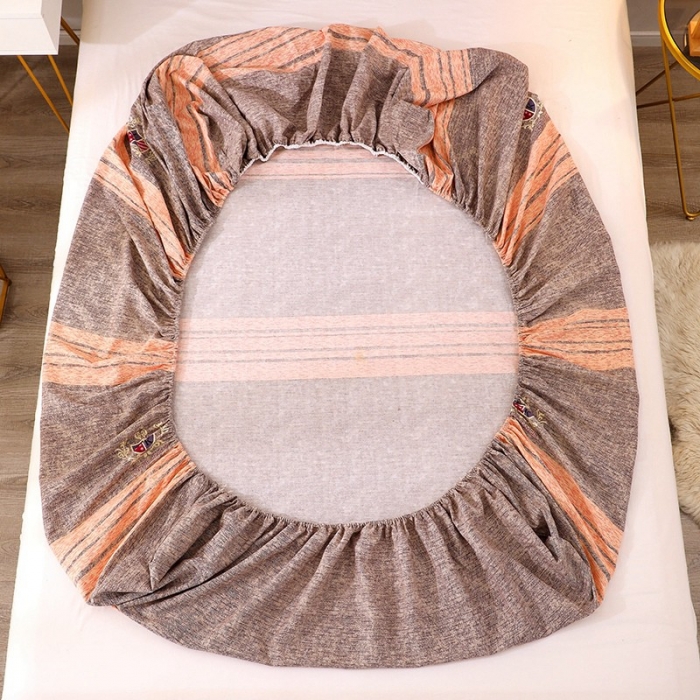 91家纺网 家纺一手货源 找家纺 晶缦家纺 2023新款典雅系全棉活性磨毛多规格单品床笠 路易时尚-灰