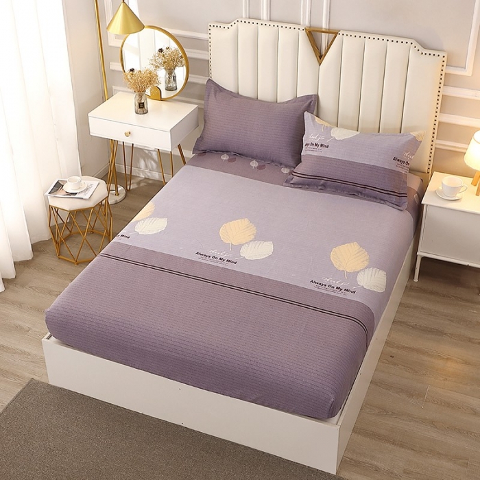 91家纺网 家纺一手货源 找家纺 晶缦家纺 2023新款典雅系全棉活性磨毛多规格单品床笠 漫步时光灰