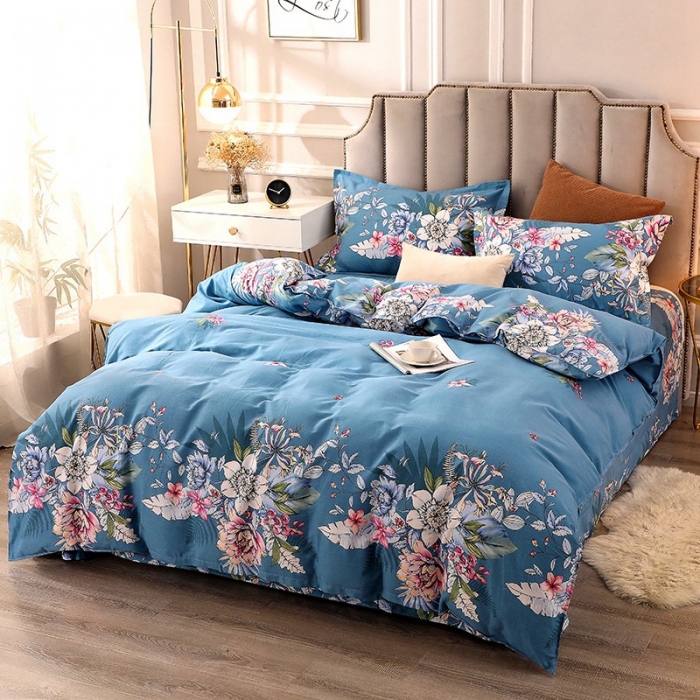 91家纺网 家纺一手货源 找家纺 晶缦 2023新款典雅系全棉活性磨毛多规格单品四件套-被套 夜来香