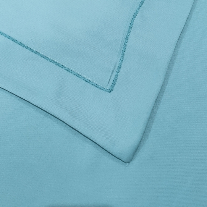 91家纺网 家纺一手货源 找家纺 靓生活 2023新款磨毛双斜四件套湖蓝