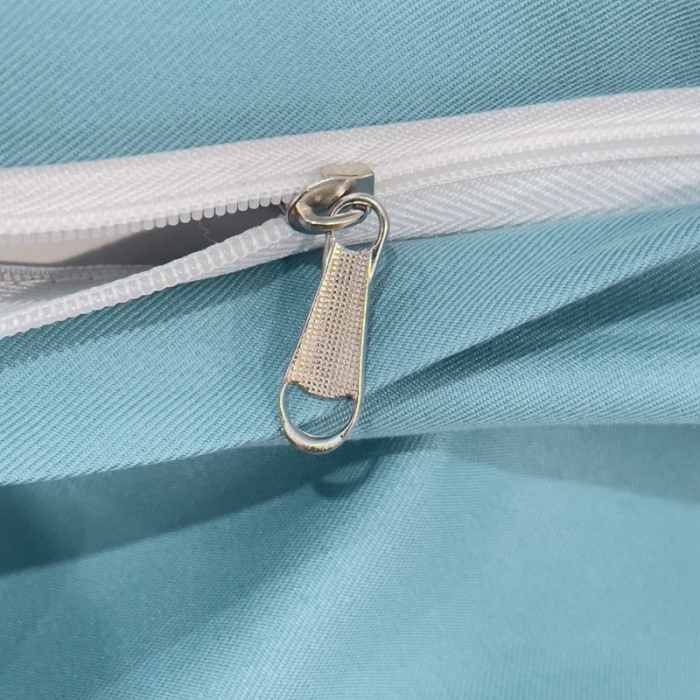 91家纺网 家纺一手货源 找家纺 靓生活 2023新款磨毛双斜四件套湖蓝