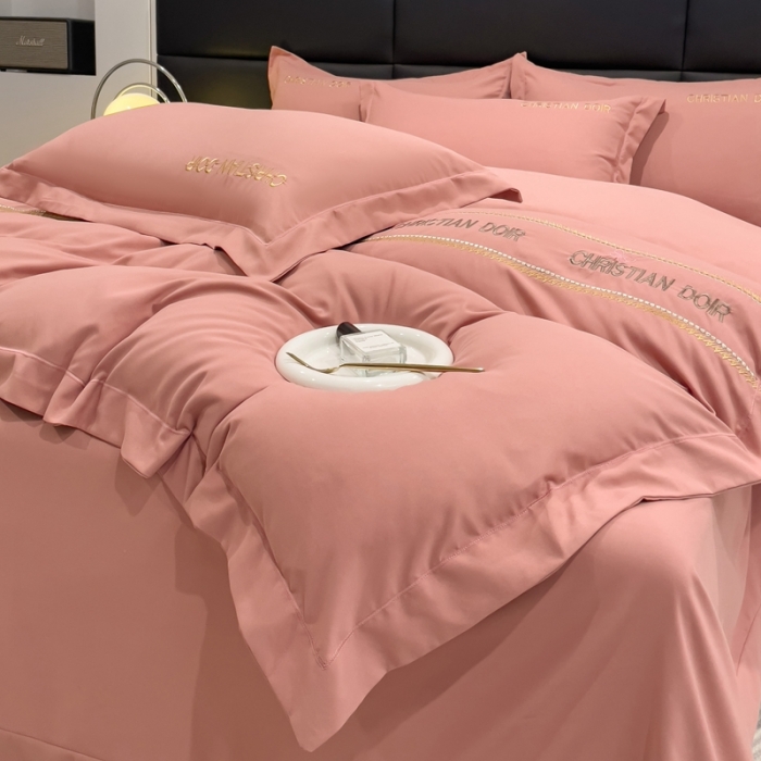 91家纺网 家纺一手货源 找家纺 靓生活 2023新款磨毛双斜四件套玉色