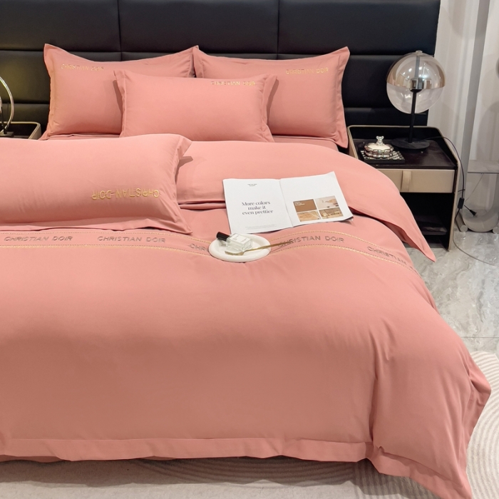 91家纺网 家纺一手货源 找家纺 靓生活 2023新款磨毛双斜四件套玉色