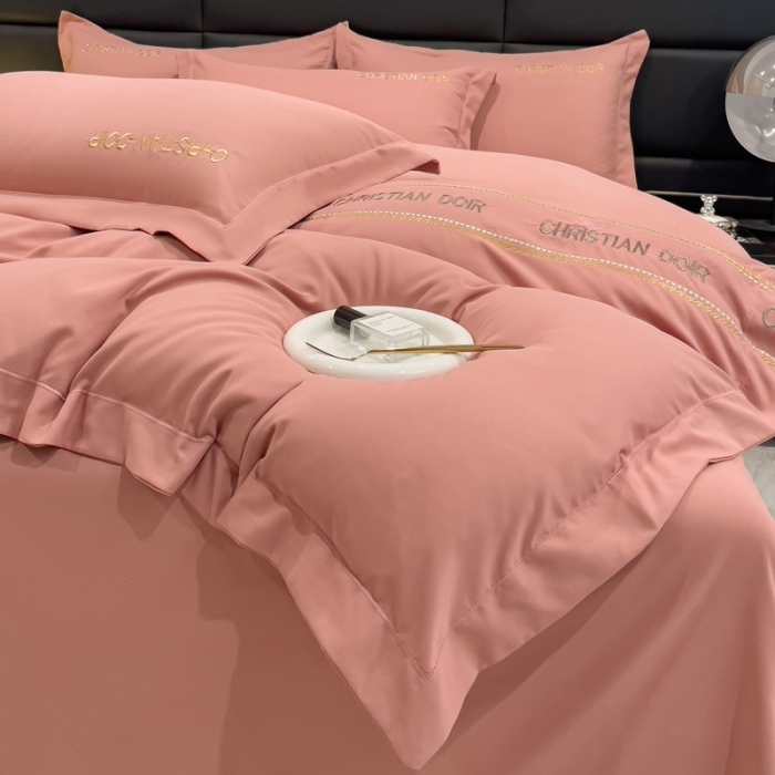 91家纺网 家纺一手货源 找家纺 靓生活 2023新款磨毛双斜四件套玉色