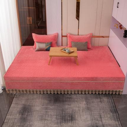 91家纺网 家纺一手货源 找家纺 （总）手艺人 2025新款牛奶绒炕盖榻榻米炕垫素色水溶边K305-K313