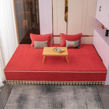 91家纺网 家纺一手货源 找家纺 （总）手艺人 2025新款牛奶绒炕盖榻榻米炕垫素色水溶边K305-K313