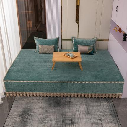91家纺网 家纺一手货源 找家纺 （总）手艺人 2025新款牛奶绒炕盖榻榻米炕垫素色水溶边K305-K313