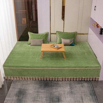 91家纺网 家纺一手货源 找家纺 （总）手艺人 2025新款牛奶绒炕盖榻榻米炕垫素色水溶边K305-K313