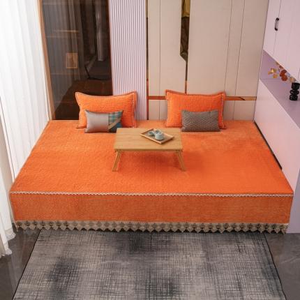 91家纺网 家纺一手货源 找家纺 （总）手艺人 2025新款牛奶绒炕盖榻榻米炕垫素色水溶边K305-K313