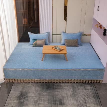 91家纺网 家纺一手货源 找家纺 （总）手艺人 2025新款牛奶绒炕盖榻榻米炕垫素色水溶边K305-K313