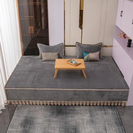 91家纺网 家纺一手货源 找家纺 （总）手艺人 2025新款牛奶绒炕盖榻榻米炕垫素色水溶边K305-K313