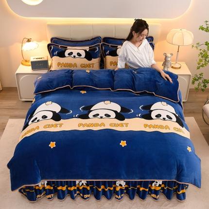 91家纺网 家纺一手货源 找家纺 （总）金柚子 2024新款加厚牛奶绒四件套