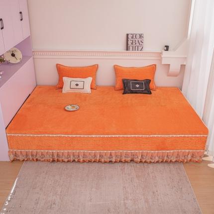 91家纺网 家纺一手货源 找家纺 总 手艺人 2025新款牛奶绒炕盖榻榻米炕垫素色蕾丝边K315-K323