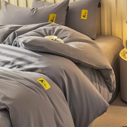 91家纺网 家纺一手货源 找家纺 蓝米卡夫 2024秋冬全棉加厚磨毛A+四件套系列 A+爵士灰