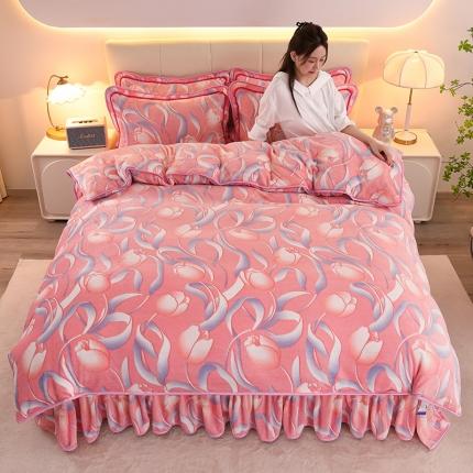 91家纺网 家纺一手货源 找家纺 （总）金柚子 2024新款加厚牛奶绒四件套