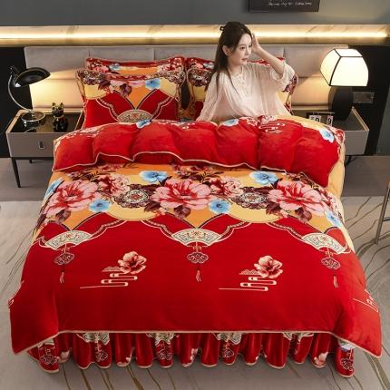 91家纺网 家纺一手货源 找家纺 （总）金柚子 2024新款加厚牛奶绒四件套