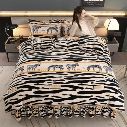 91家纺网 家纺一手货源 找家纺 （总）金柚子 2024新款加厚牛奶绒四件套