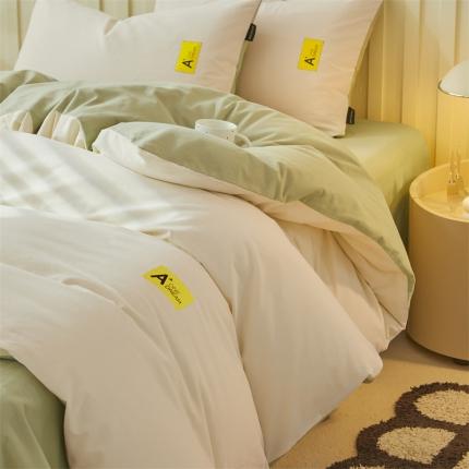 蓝米卡夫 2024秋冬全棉加厚磨毛A+四件套系列 A+芝士抹茶