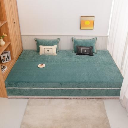 91家纺网 家纺一手货源 找家纺 （总）手艺人 2025新款牛奶绒炕盖榻榻米炕垫素色毛球边K325-K335