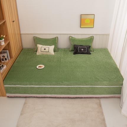 91家纺网 家纺一手货源 找家纺 （总）手艺人 2025新款牛奶绒炕盖榻榻米炕垫素色毛球边K325-K335