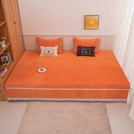 91家纺网 家纺一手货源 找家纺 （总）手艺人 2025新款牛奶绒炕盖榻榻米炕垫素色毛球边K325-K335