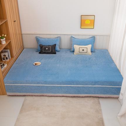 91家纺网 家纺一手货源 找家纺 （总）手艺人 2025新款牛奶绒炕盖榻榻米炕垫素色毛球边K325-K335