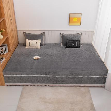 91家纺网 家纺一手货源 找家纺 （总）手艺人 2025新款牛奶绒炕盖榻榻米炕垫素色毛球边K325-K335