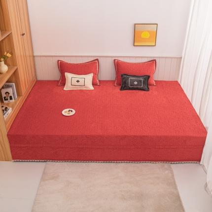 91家纺网 家纺一手货源 找家纺 （总）手艺人 2025新款牛奶绒炕盖榻榻米炕垫素色毛球边K325-K335