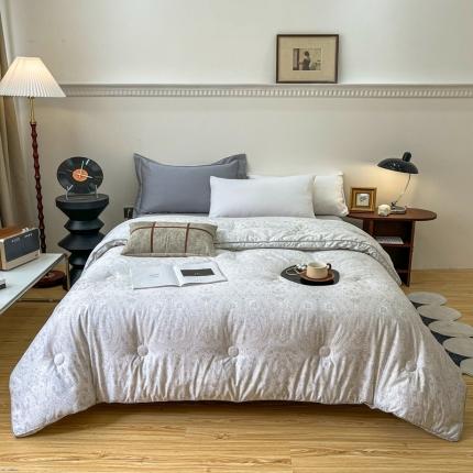 91家纺网 家纺一手货源 找家纺 （总）紫乐 A类纯棉全棉天雪棉印花大豆纤维被春秋被加厚冬被纯棉被子被芯