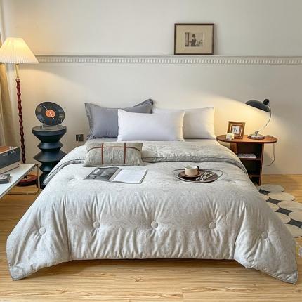 91家纺网 家纺一手货源 找家纺 （总）紫乐 A类纯棉全棉天雪棉印花大豆纤维被春秋被加厚冬被纯棉被子被芯