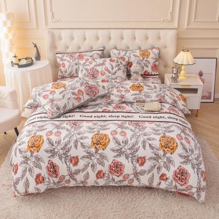 91家纺网 家纺一手货源 找家纺 （总）梓依家纺 2023新款牛奶绒床盖款四件套三件套