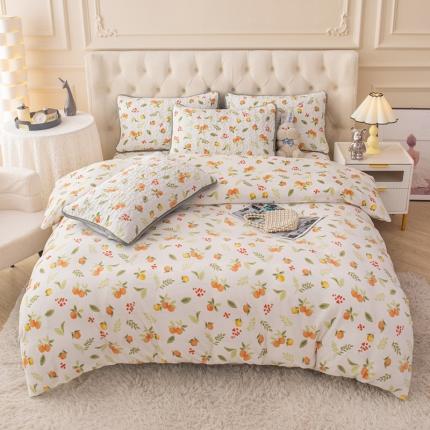 91家纺网 家纺一手货源 找家纺 （总）梓依家纺 2023新款牛奶绒床盖款四件套三件套