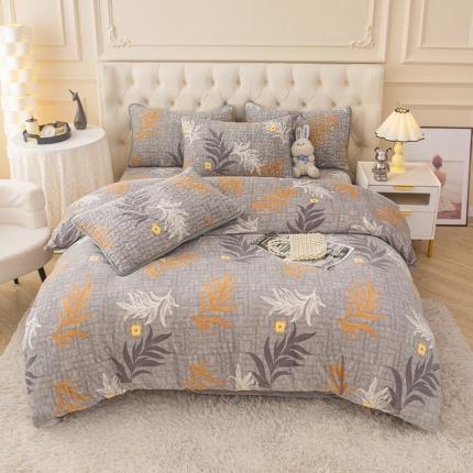 91家纺网 家纺一手货源 找家纺 （总）梓依家纺 2023新款牛奶绒床盖款四件套三件套