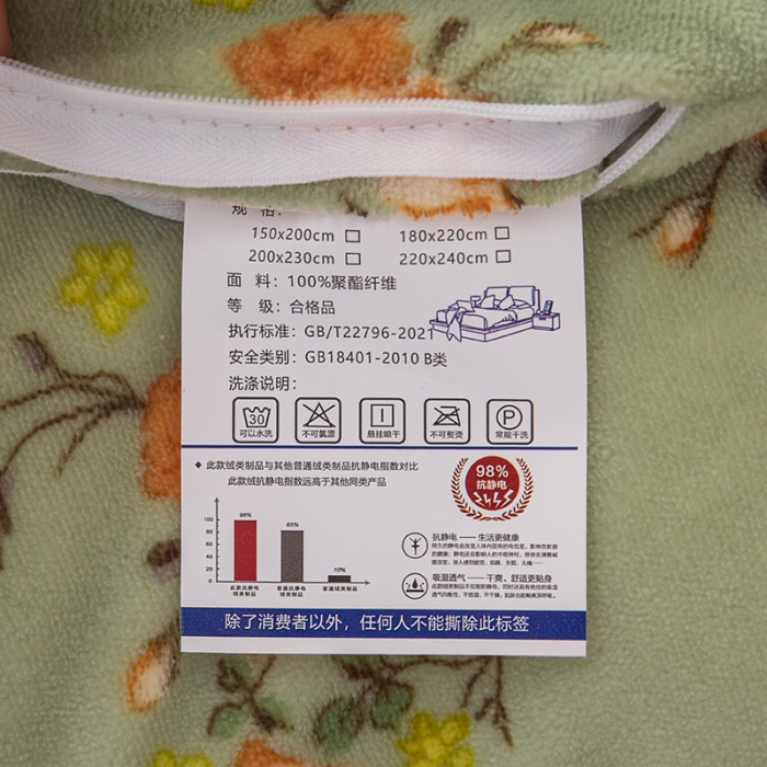 91家纺网 家纺一手货源 找家纺 梓依家纺 2023新款牛奶绒床盖款四件套 芬芳