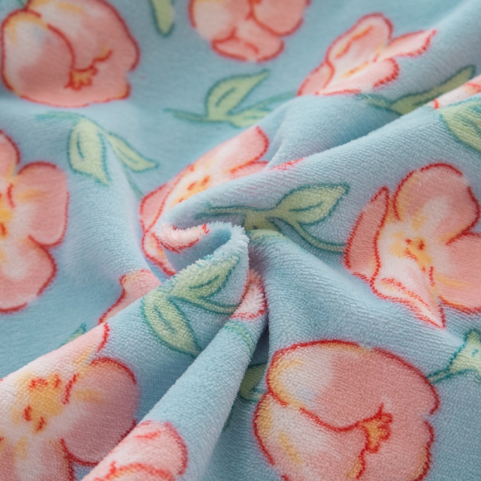 91家纺网 家纺一手货源 找家纺 梓依家纺 2023新款牛奶绒床盖款四件套 花颜