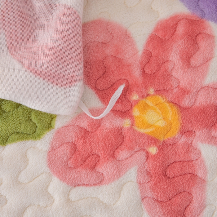 91家纺网 家纺一手货源 找家纺 梓依家纺 2023新款牛奶绒床盖款四件套 花语