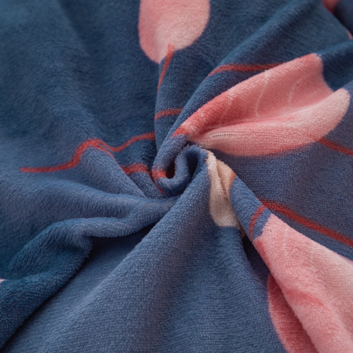 91家纺网 家纺一手货源 找家纺 梓依家纺 2023新款牛奶绒床盖款四件套 静待花开