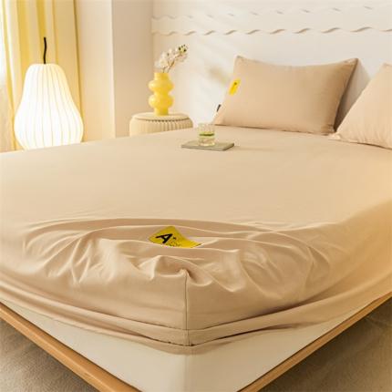 91家纺网 家纺一手货源 找家纺 蓝米卡夫 2024秋冬全棉加厚磨毛A+单床笠三件套 A+卡其CL