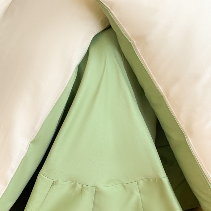 91家纺网 家纺一手货源 找家纺 （总）秀色 2025新款60支贡缎全棉高支长绒棉四件套北欧ins风轻奢被套纯棉床上用品