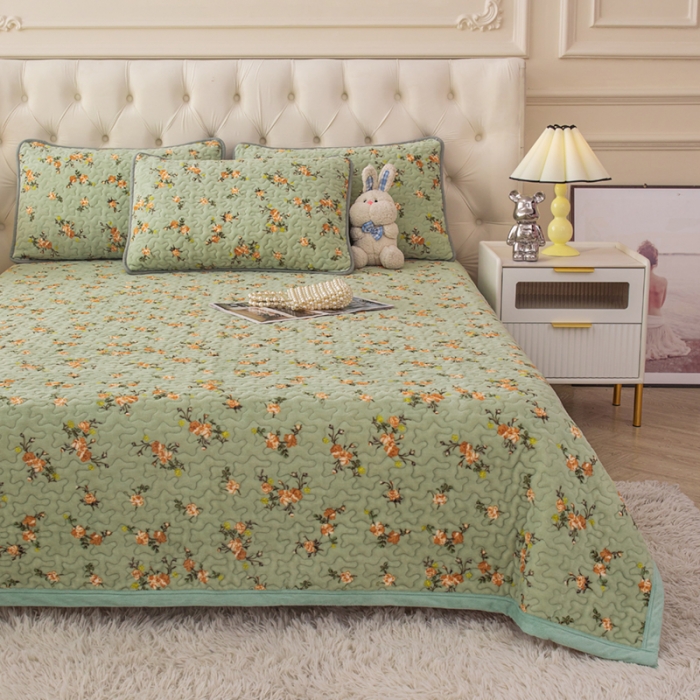 91家纺网 家纺一手货源 找家纺 梓依家纺 2023新款牛奶绒单床盖 芬芳