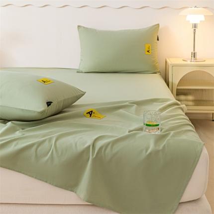 91家纺网 家纺一手货源 找家纺 蓝米卡夫 2024秋冬全棉加厚磨毛A+单床单三件套 A+牛油果绿CD