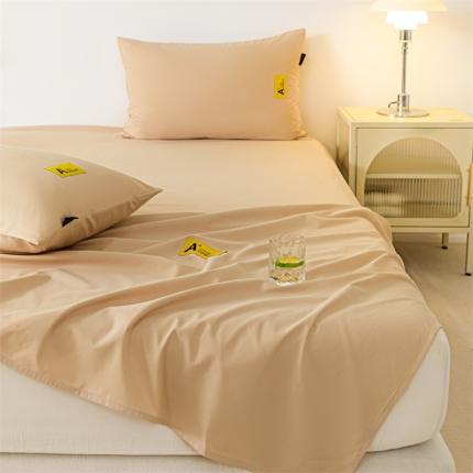 蓝米卡夫 2024秋冬全棉加厚磨毛A+单床单三件套 A+卡其CD