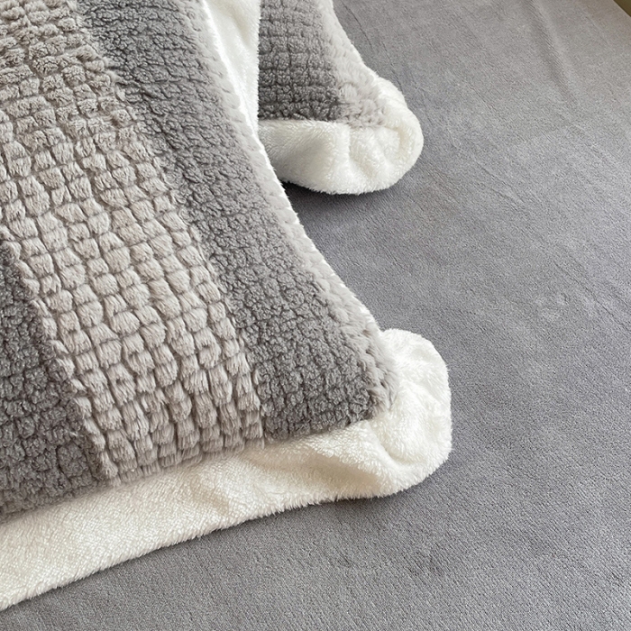 91家纺网 家纺一手货源 找家纺 欧冠 2023新款泰迪绒兔绒牛奶绒四件套 泰迪绒-高级灰