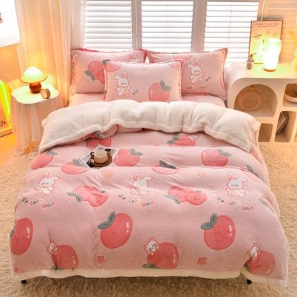 91家纺网 家纺一手货源 找家纺 （总）同田家纺 2023年新款雪花绒&amp;羊羔绒四件套