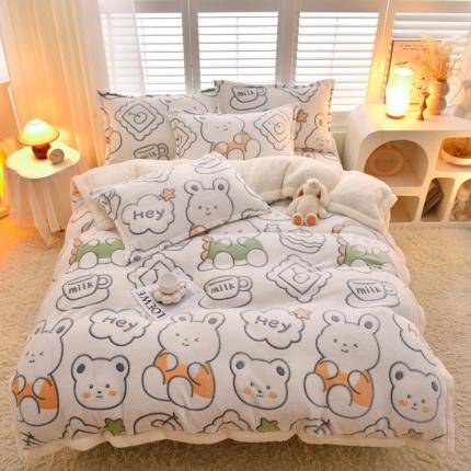 91家纺网 家纺一手货源 找家纺 （总）同田家纺 2023年新款雪花绒&amp;羊羔绒四件套